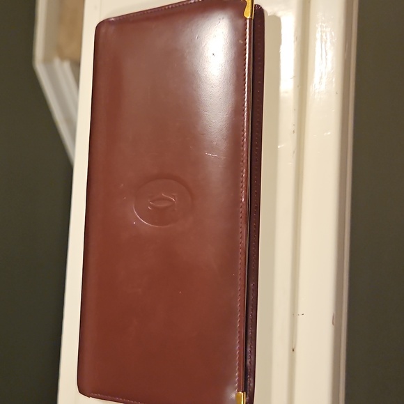 Cartier Burgundy Wallet with Gold Accents - Picture 2 of 9